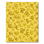 Golden Yellow Floral Illustration Rug