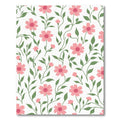 Pink Daisy Floral Vine Composition Rug