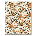 Brown Orange Black Abstract Spots Rug