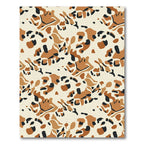 Brown Orange Black Abstract Spots Rug