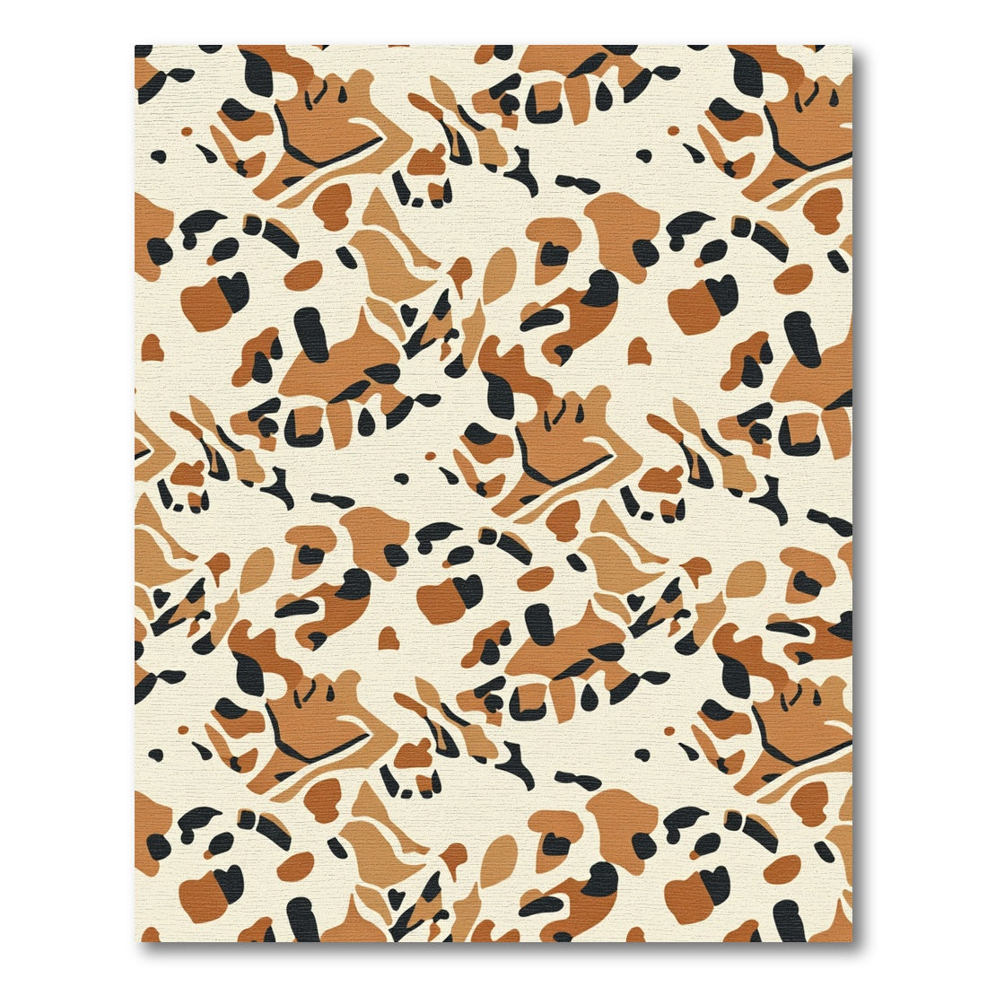Brown Orange Black Abstract Spots Rug