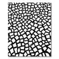 Abstract Black White Shattered Squares Rug