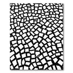 Abstract Black White Shattered Squares Rug