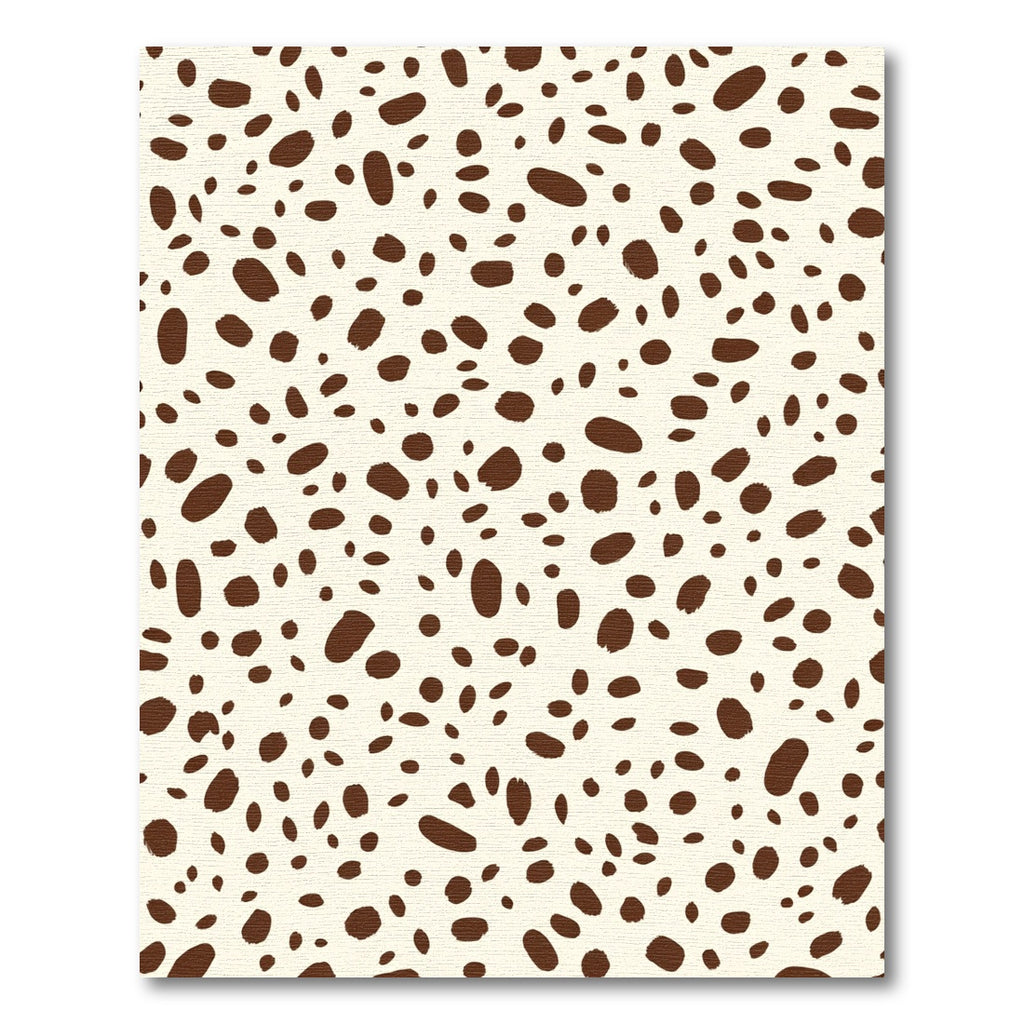 Cream Brown Stippled Organic Spots Rug
