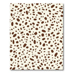 Cream Brown Stippled Organic Spots Rug