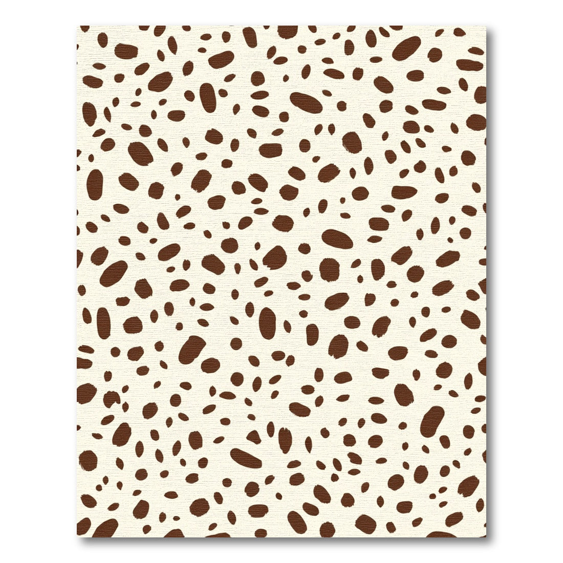Cream Brown Stippled Organic Spots Rug
