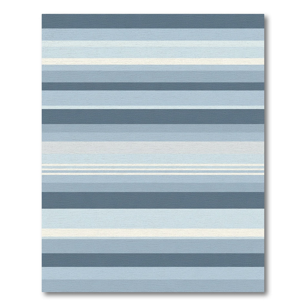 Serene Blue Graduated Stripe Rug
