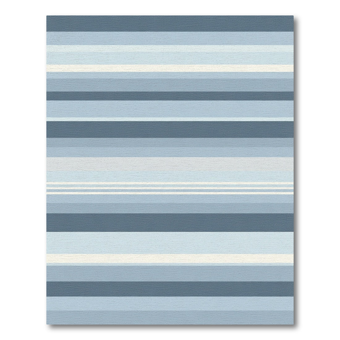 Serene Blue Graduated Stripe Rug