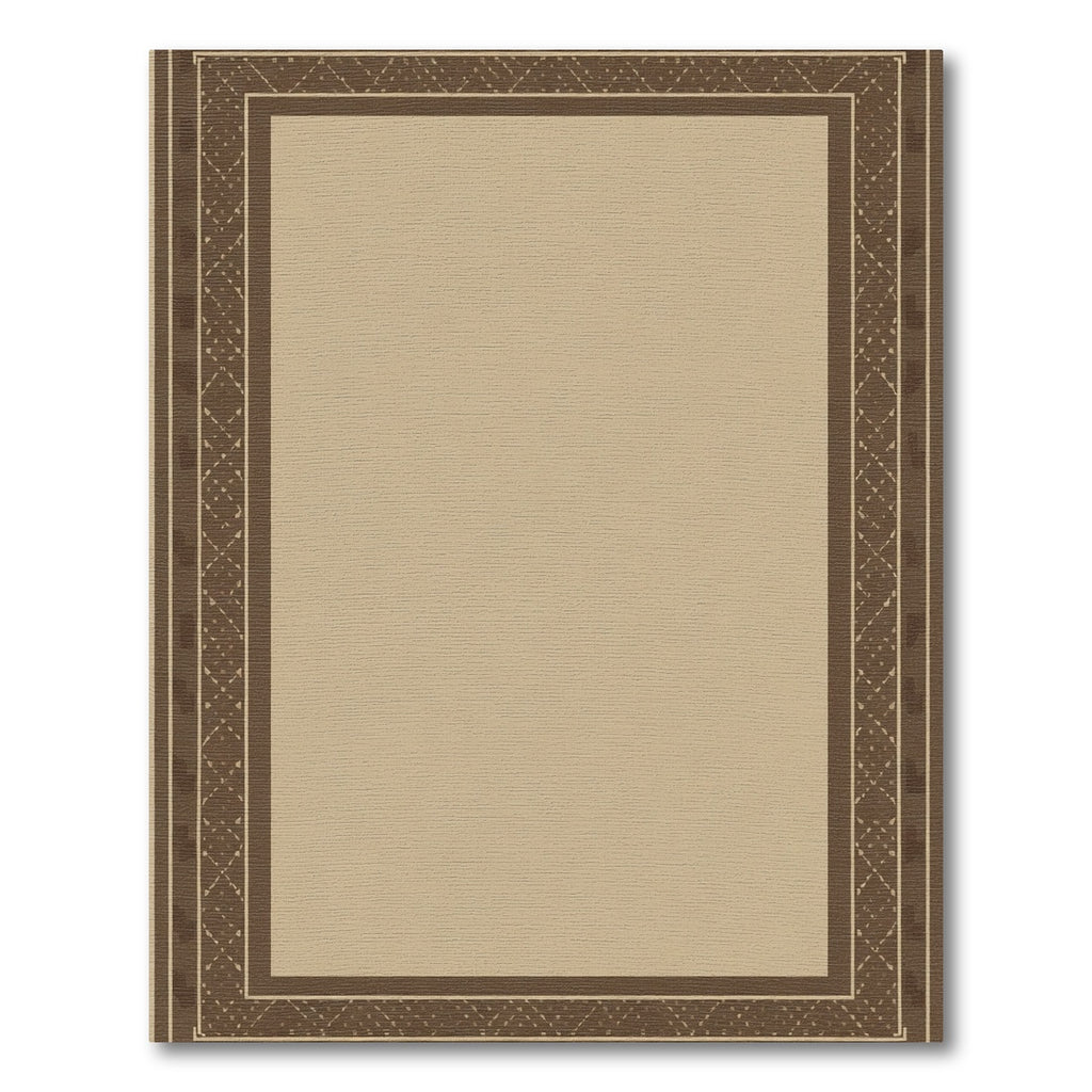 Classic Earth Tone Diamond Border Rug