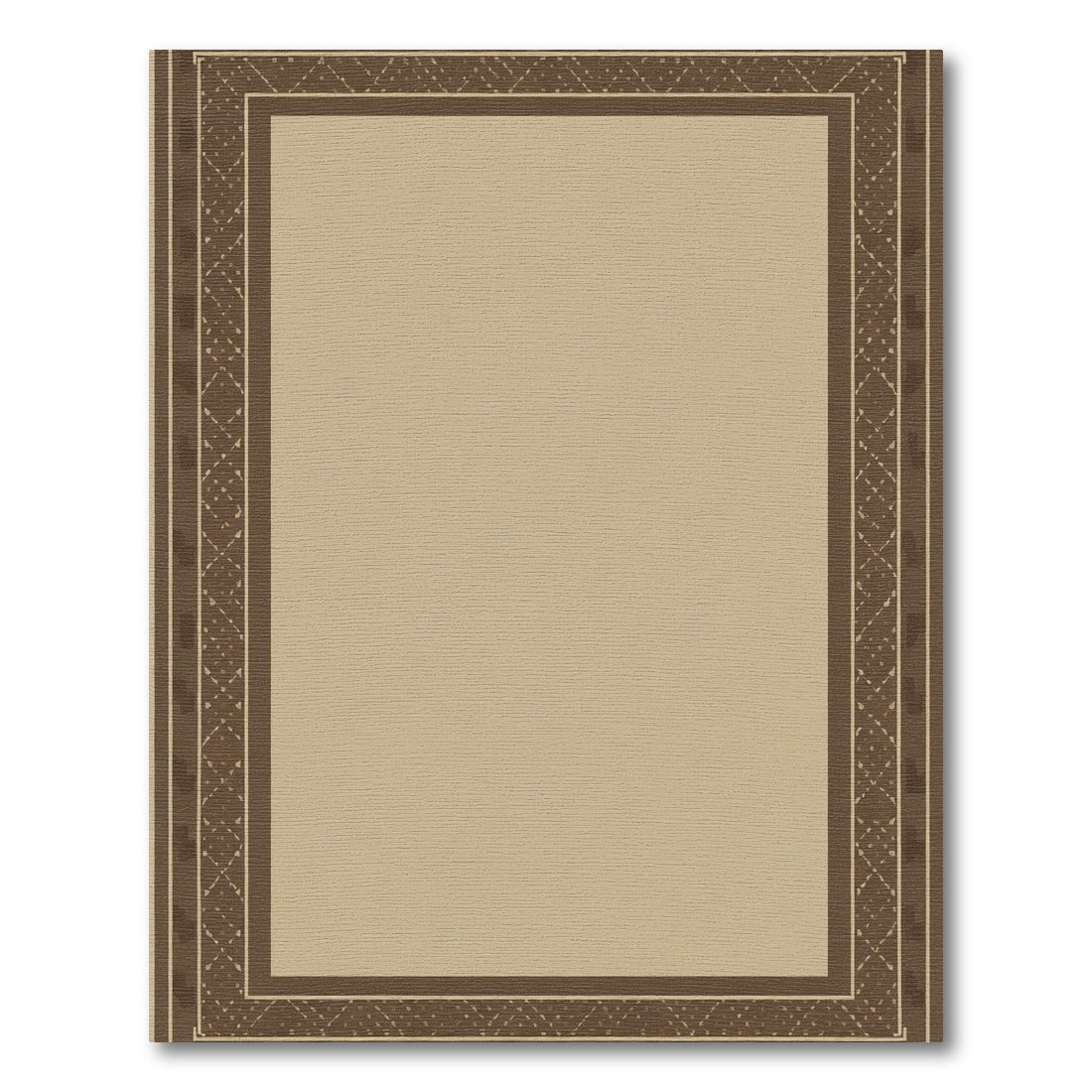 Classic Earth Tone Diamond Border Rug