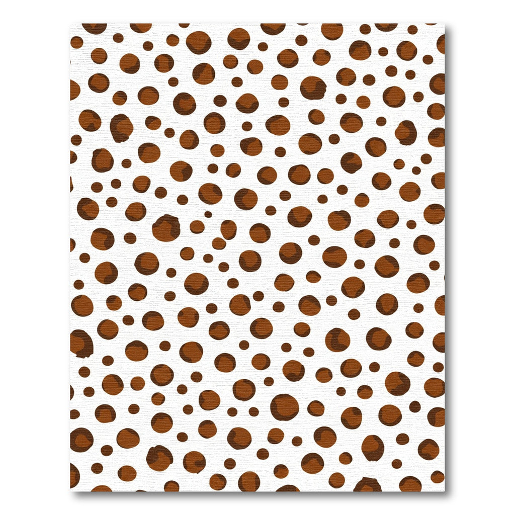 Brown Speckled Polka Dot Overlay Rug
