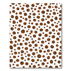 Brown Speckled Polka Dot Overlay Rug