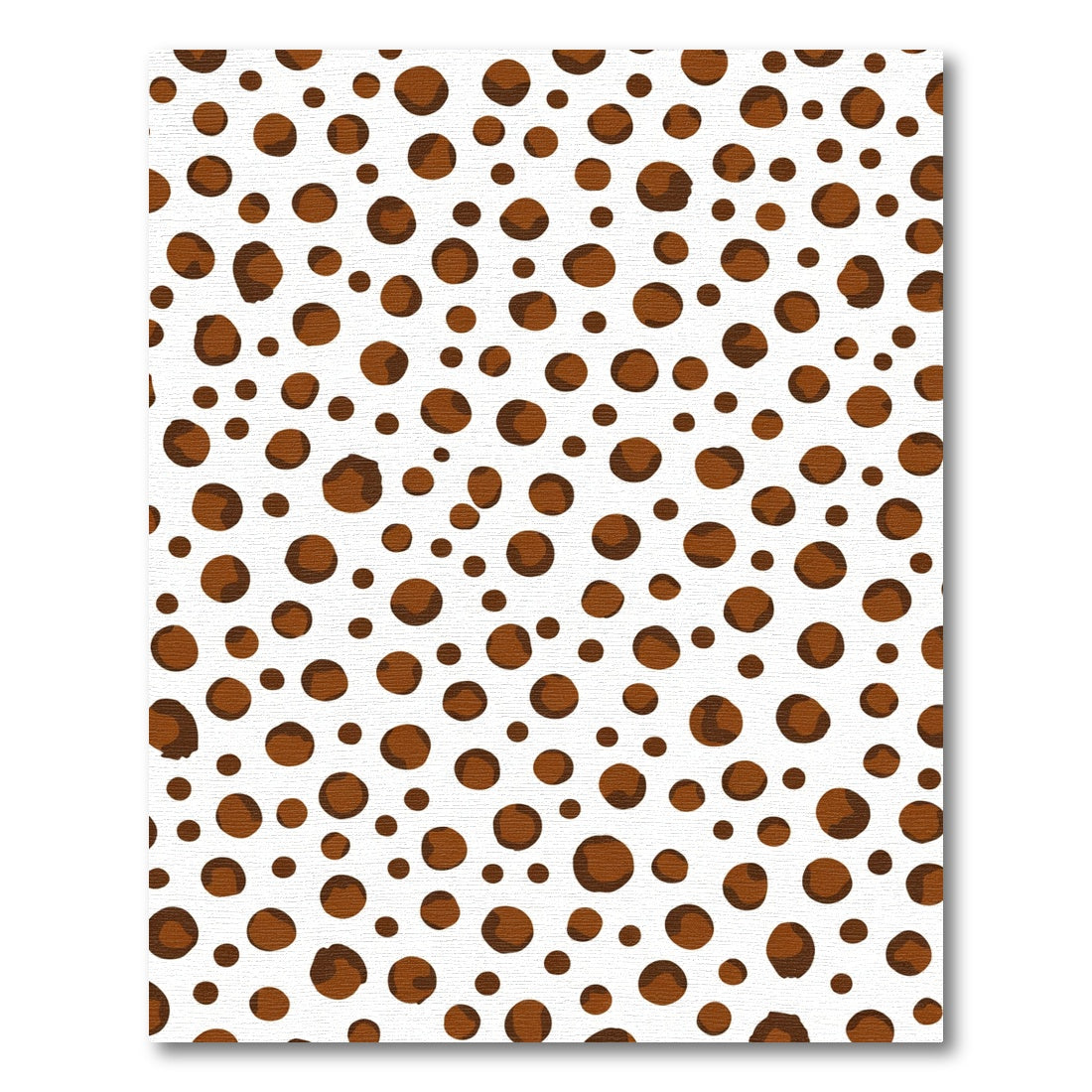 Brown Speckled Polka Dot Overlay Rug