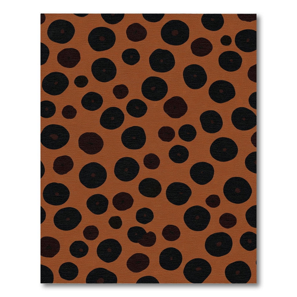Rustic Brown Black Polka Dot Compositions Rug