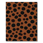 Rustic Brown Black Polka Dot Compositions Rug