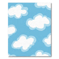 Whimsical White Clouds Blue Sky Repeat Rug