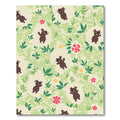 Cute Brown Bear Meadow Flowers Rug