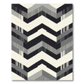 Monochromatic Chevron Geometric Stair Rug