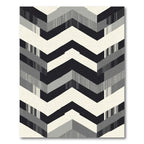 Monochromatic Chevron Geometric Stair Rug