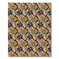 Earthy Camouflage Abstract Organic Forms Rug