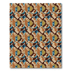 Earthy Camouflage Abstract Organic Forms Rug