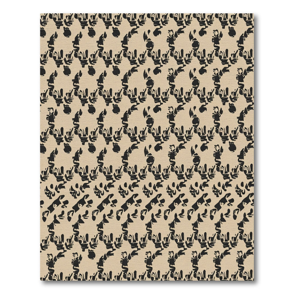 Black Tangle Contemporary All-Over Rug