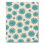 Teal Daisy Scatter Rug