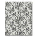 Drawn Dark Floral Branches Arrangement Rug