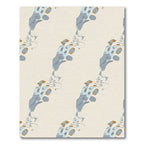 Pale Gray Blue Abstract Ink Splatter Rug