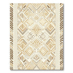 Neutral Geometric Diamond Tribal Rug