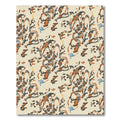 Creme Orange Gray Abstract Floral Swirls Rug