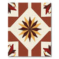 Terracotta Crimson Sunburst Medallion Rug