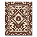 Brown Cream Tribal Medallion Rug