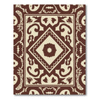 Brown Cream Tribal Medallion Rug