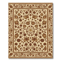 Earthy Tone Floral Medallion Border Rug