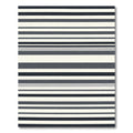 Monochrome Horizontal Stripe Arrangement Rug