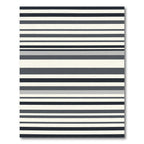 Monochrome Horizontal Stripe Arrangement Rug