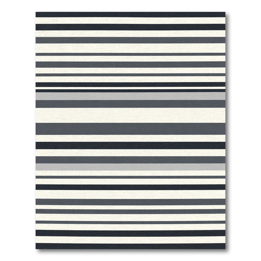 Monochrome Horizontal Stripe Arrangement Rug