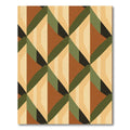 Retro Ochre Diamond Geometric Rug