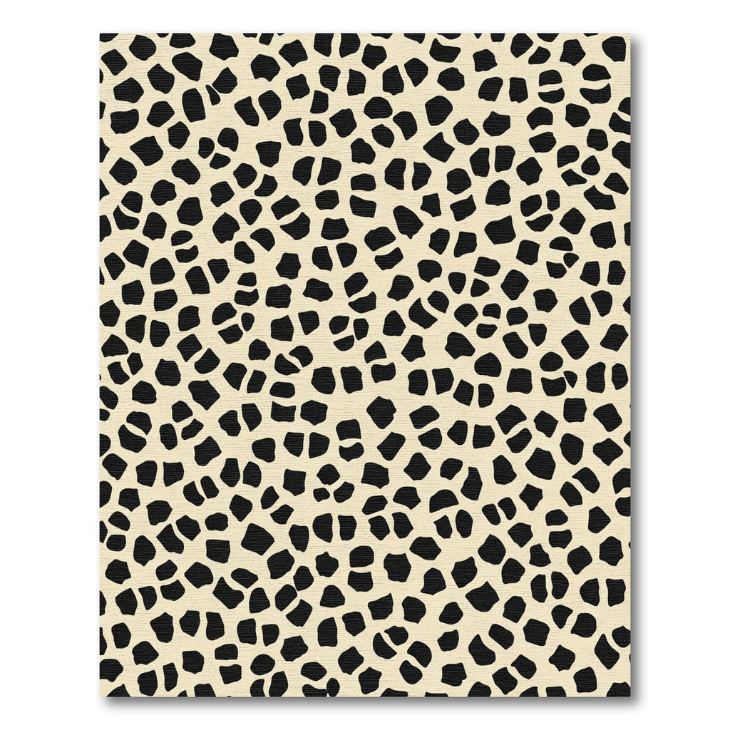 Cream Black Irregular Spots Rug