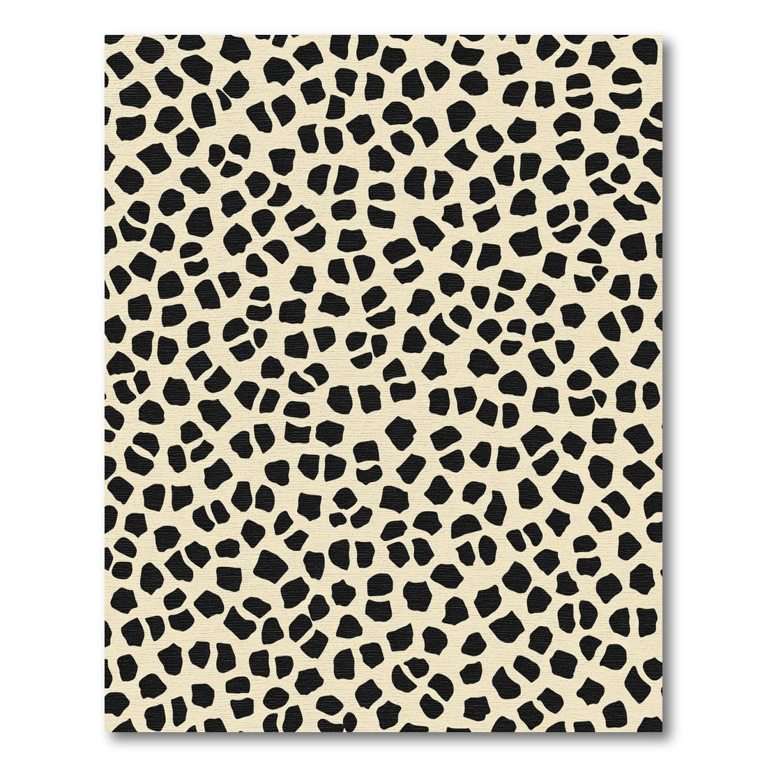 Cream Black Irregular Spots Rug