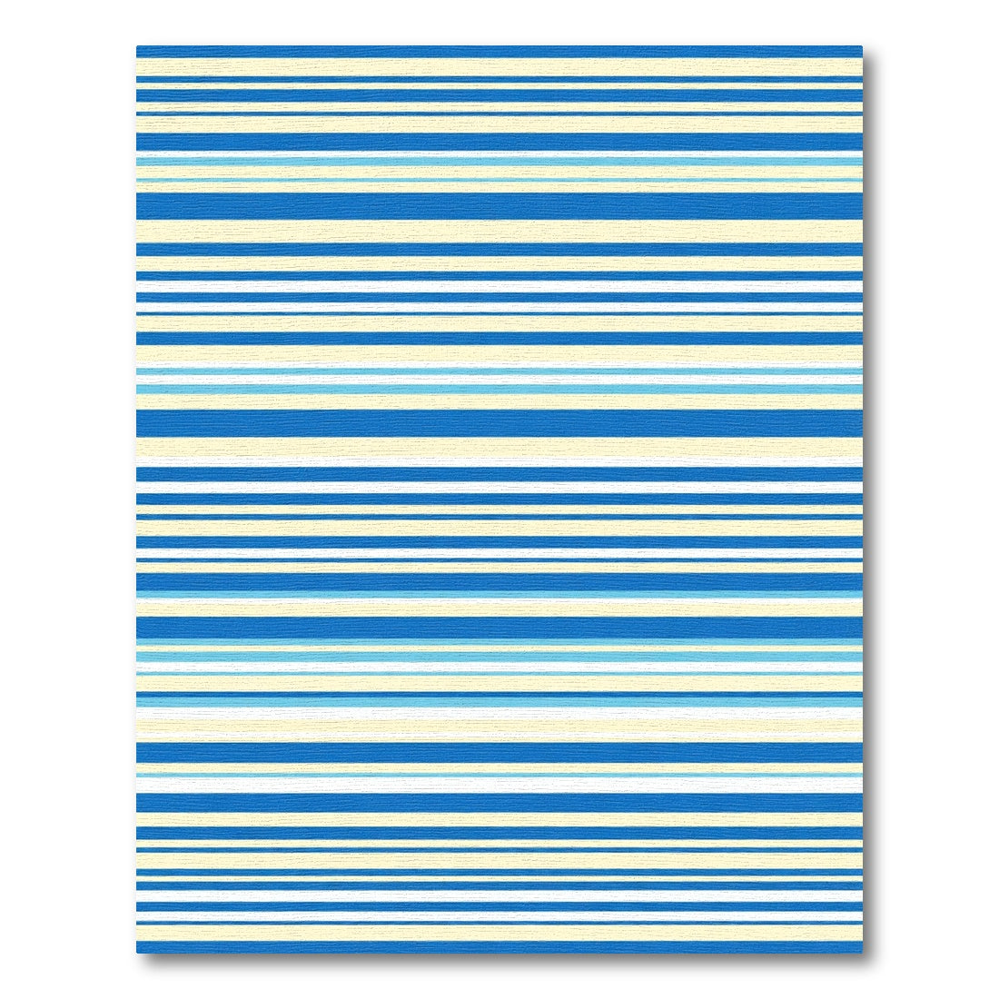 Coastal Blue and Cream Stripe Rug