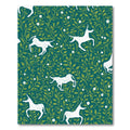 White Unicorn Floral Emerald Garden Rug