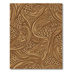 Brown Swirls Animal Print Abstract Rug