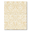 Subtle Ochre Arabesque Symmetry Rug