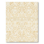 Subtle Ochre Arabesque Symmetry Rug
