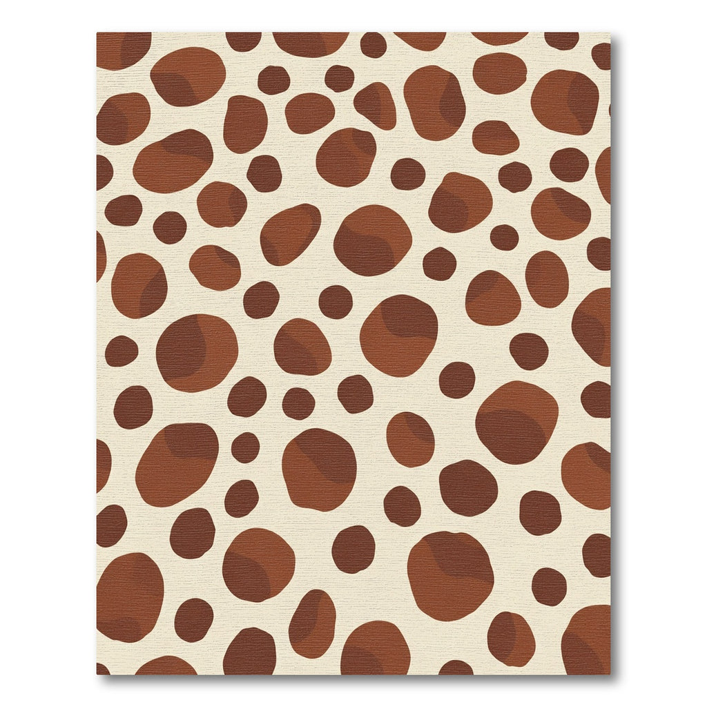 Brown Spotted Natural Organic Shapes Rug