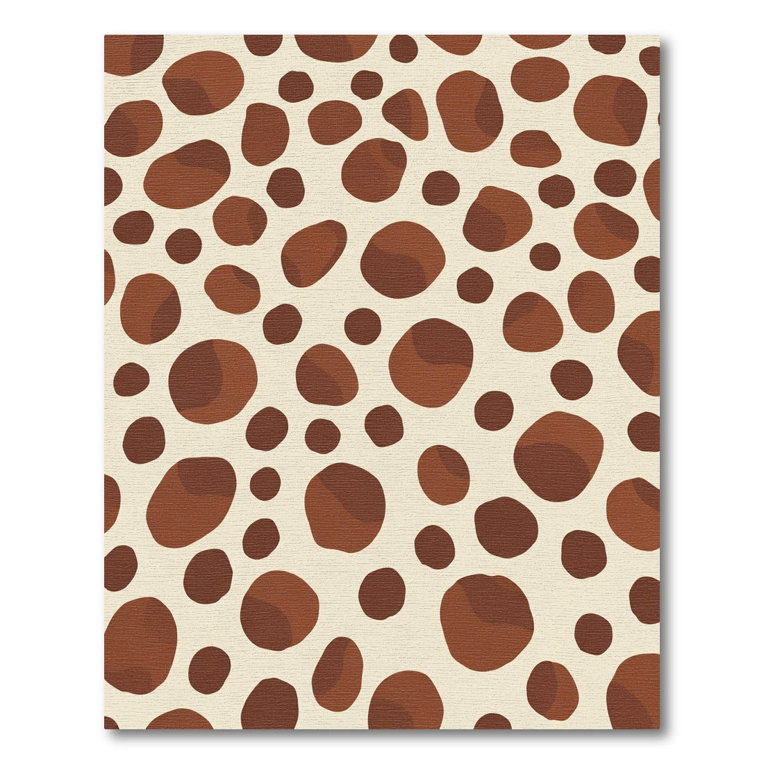Brown Spotted Natural Organic Shapes Rug