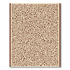 Organic Brown Swirl Dot All Over Rug