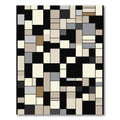 Geometric Block Inlay Neutral Palette Rug